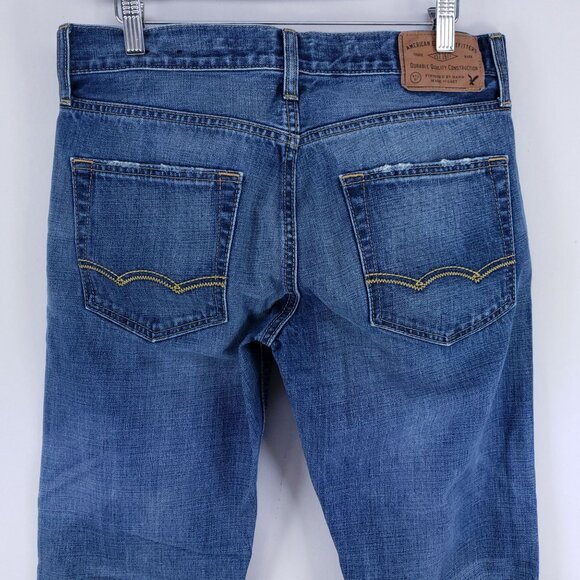 American Eagle Slim Straight Jeans Men's Size 30x32 - Picture 4 of 8